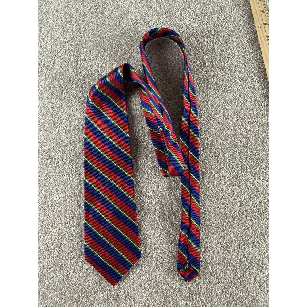 Lot Of 3 Jos A Bank 100% Silk Mens Ties Preppy Business Striped/Geometric/Aztec